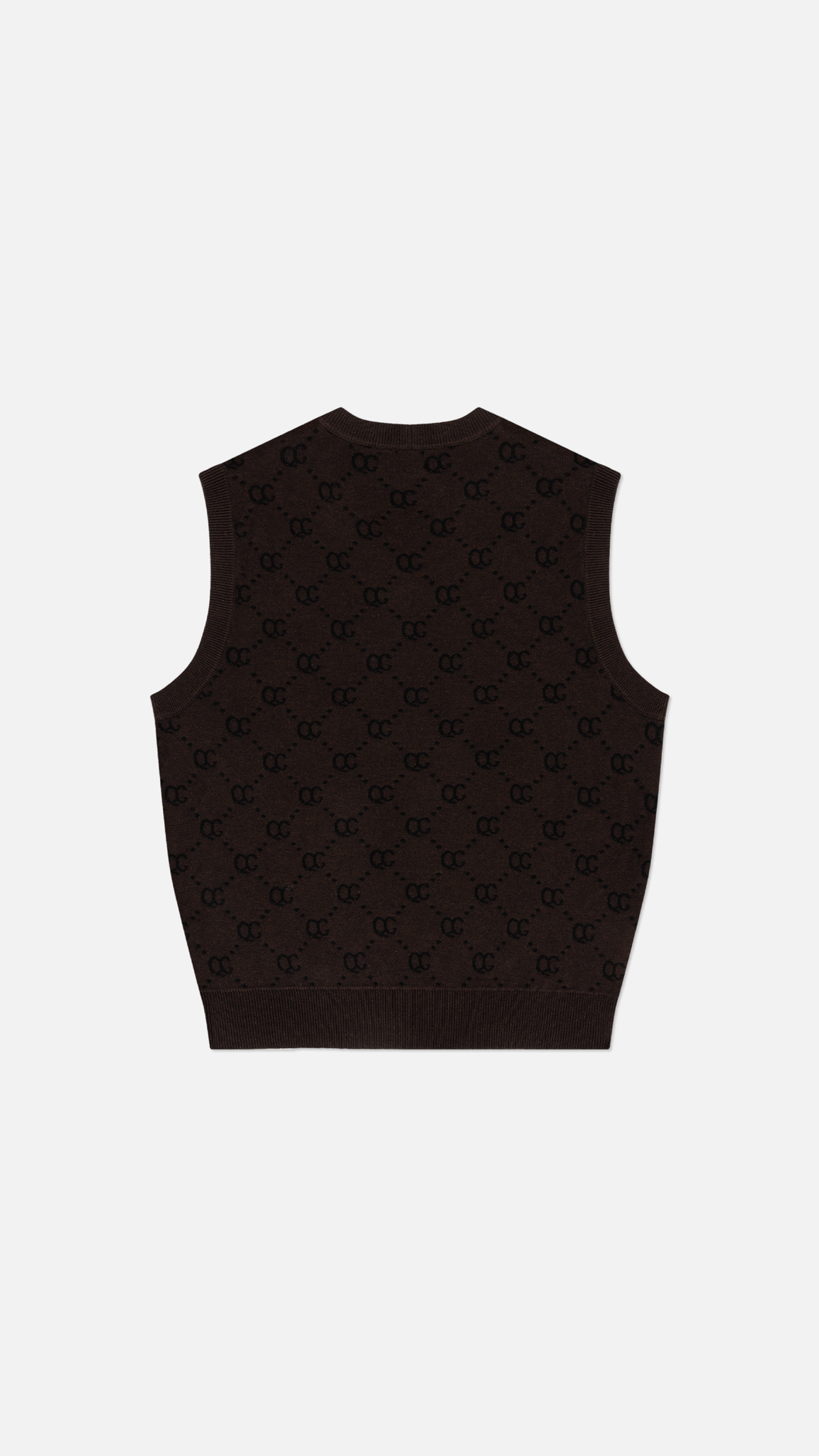 QG Link Sweater Vest Brown