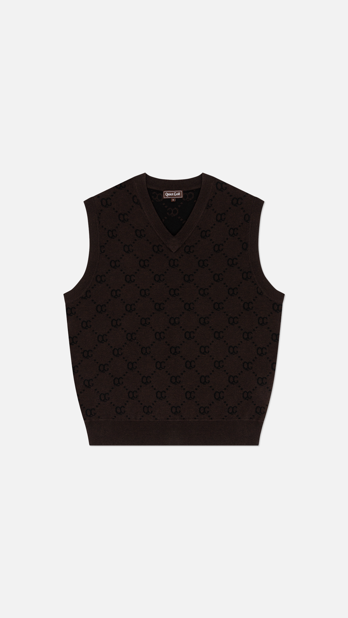 QG Link Sweater Vest Brown