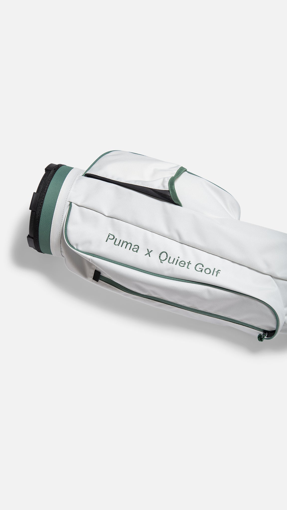 Quiet Golf x Puma Pencil Bag Warm White-Deep Forest