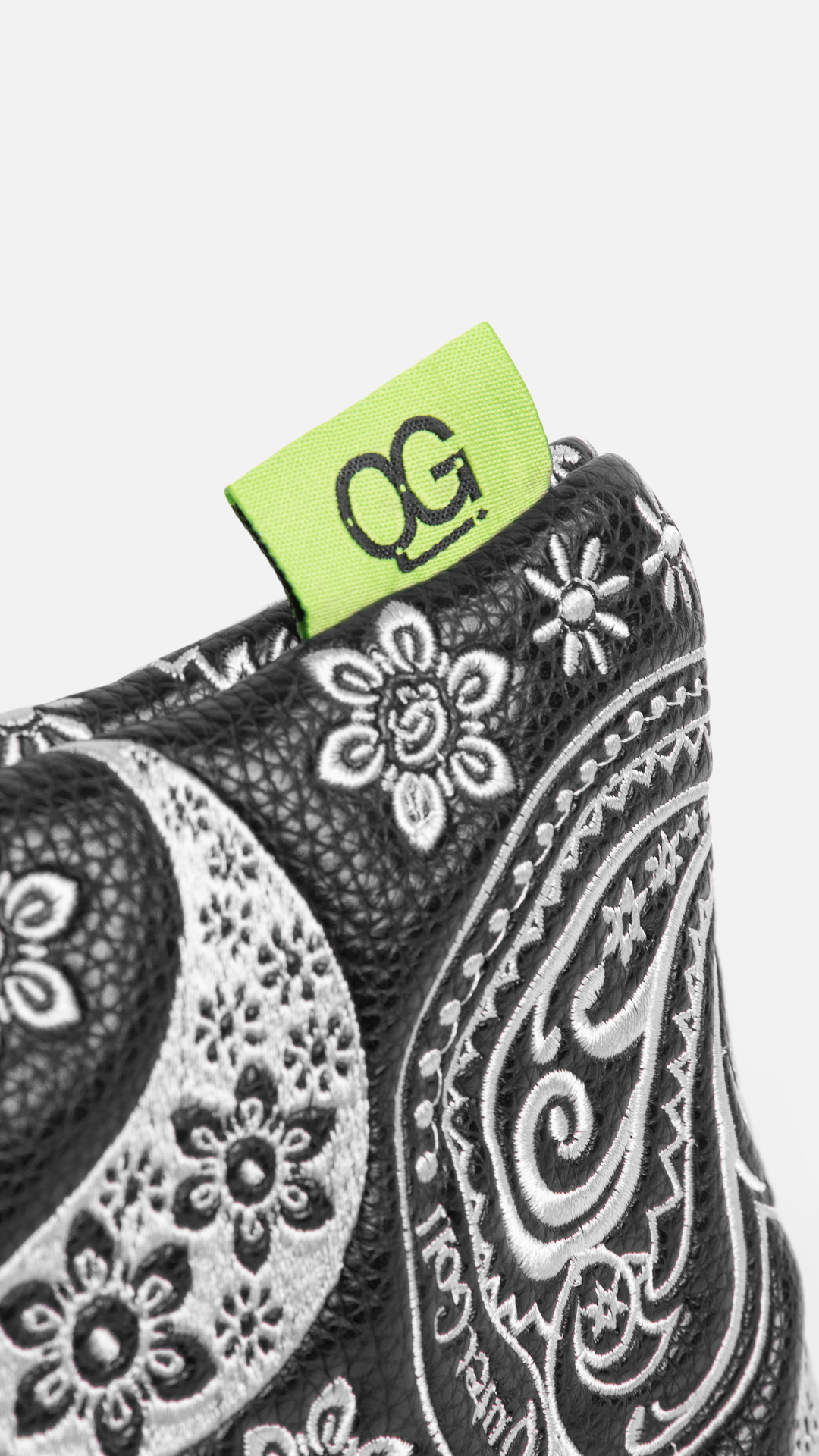 QG Paisley Mallet Putter Cover Black