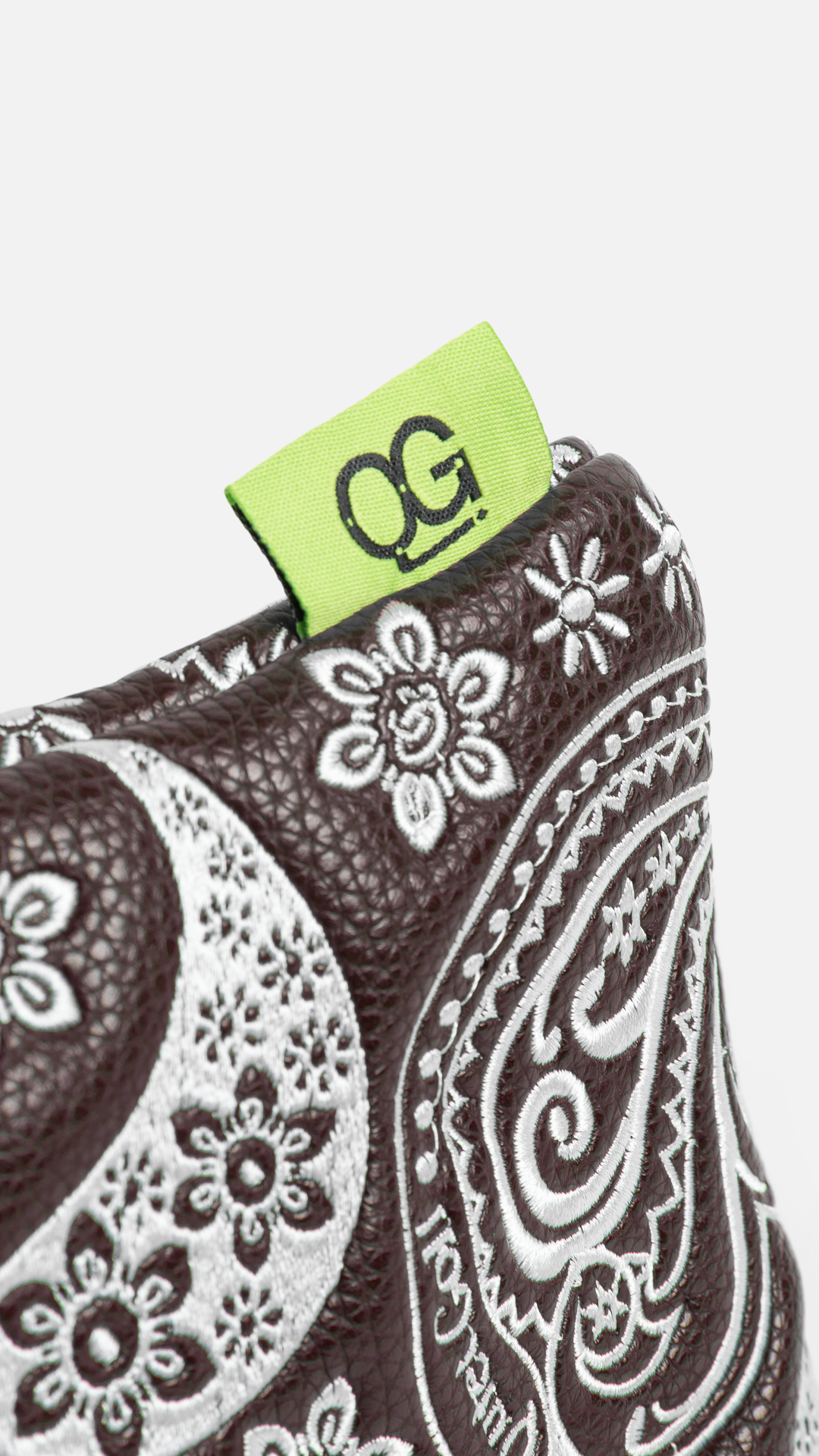 QG Paisley Mallet Putter Cover Brown
